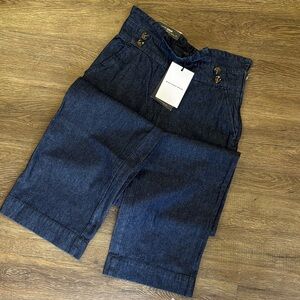 Who What Wear Dark Blue Wide Leg Jeans